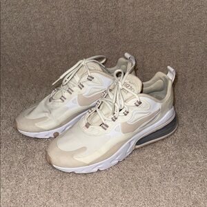 Nike AirMax 270 Cream and White Sneakers